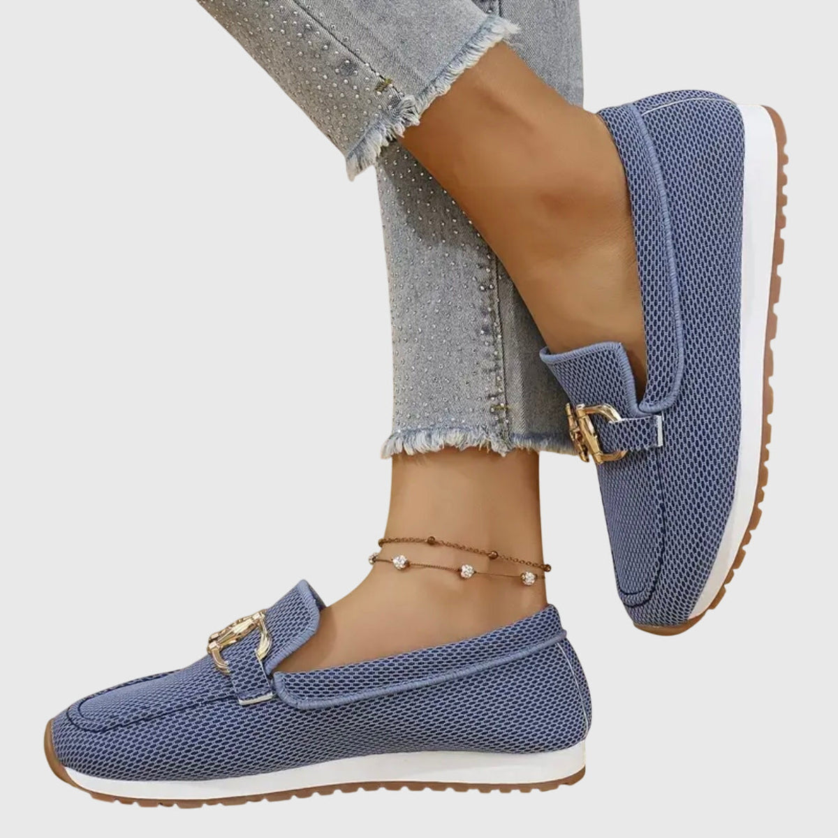 Wivine Woven Loafers with Metal Hardware