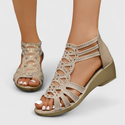 Fresende Lace-Up Open Toe Sandals