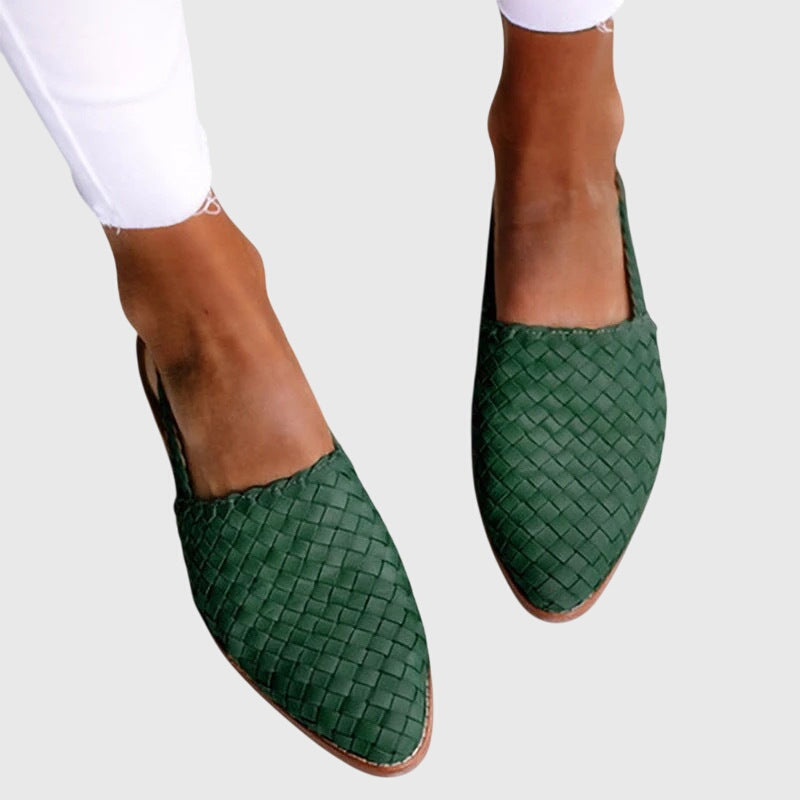 Kunigonde Woven Open Toe Loafers
