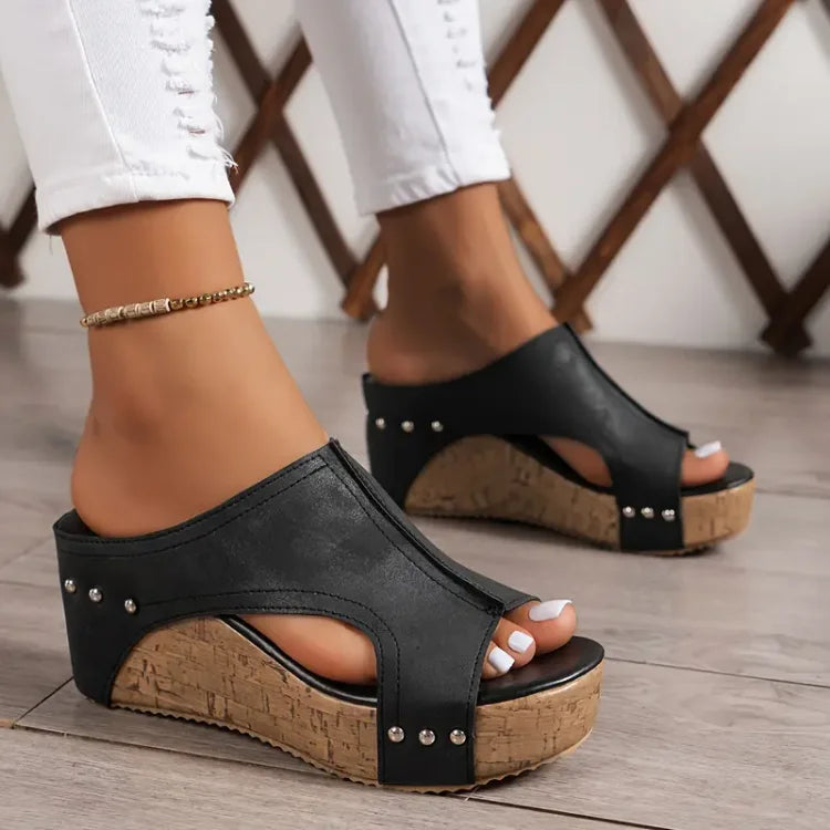 Svanhild Platform Wedge Open Toe Sandals