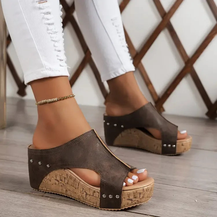 Svanhild Platform Wedge Open Toe Sandals