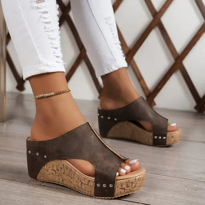 Svanhild Platform Wedge Open Toe Sandals