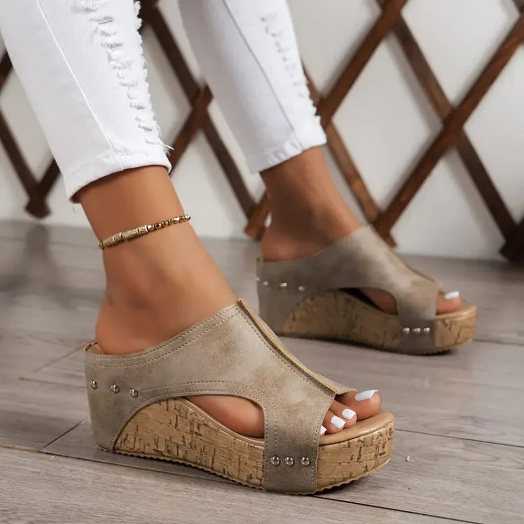 Svanhild Platform Wedge Open Toe Sandals