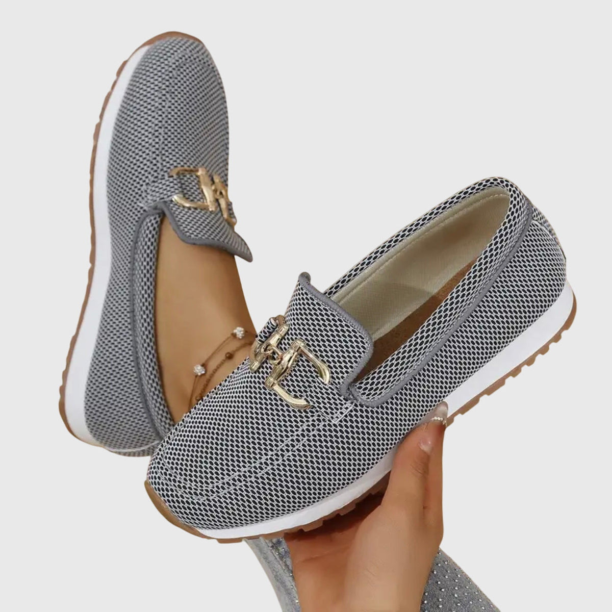 Wivine Woven Loafers with Metal Hardware