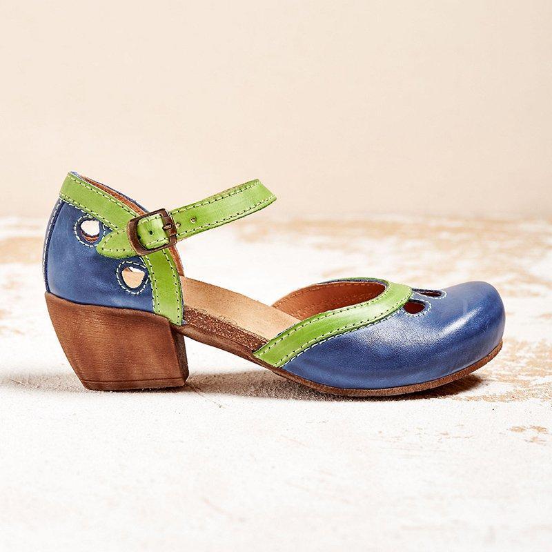 Eirene Ankle Strap Mary Jane Flats