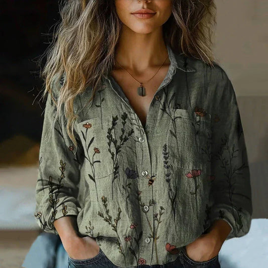 Ratnavati Button-Down Bohemian Blouse