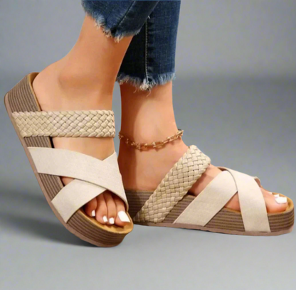 Onneca Woven Platform Sandals