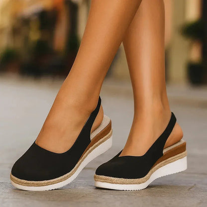Caoimhe Platform Slingback Wedge Heels