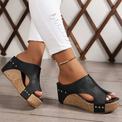 Svanhild Platform Wedge Open Toe Sandals