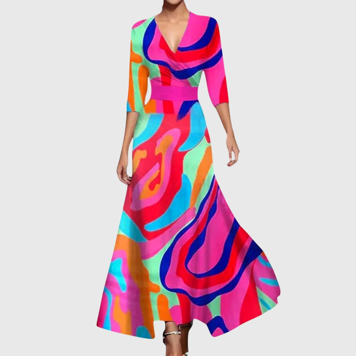 Nikoleta Floral Wrap Maxi Dress