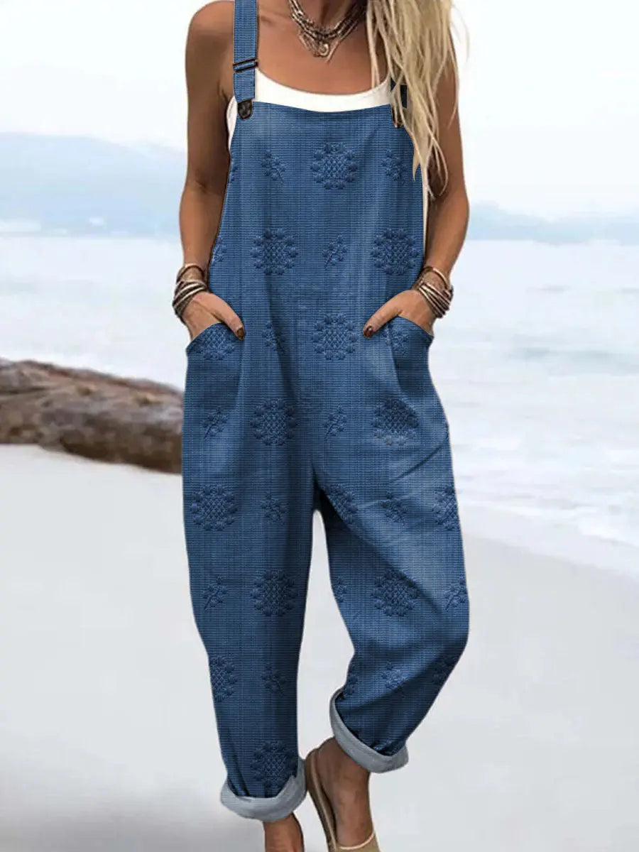 Eustachie Relaxed Fit Patterned Jumpsuit