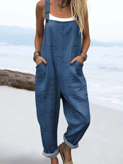 Eustachie Relaxed Fit Patterned Jumpsuit