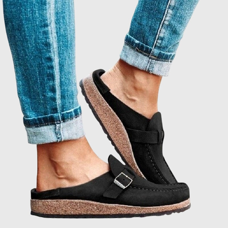 Jimena Buckle Strap Mule Clogs