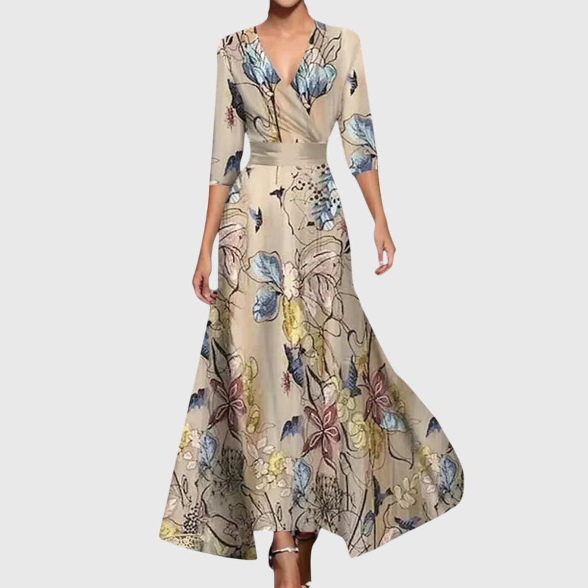 Nikoleta Floral Wrap Maxi Dress