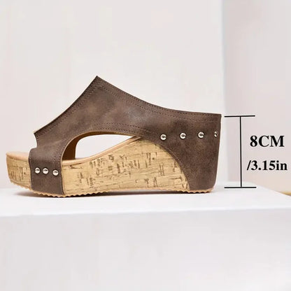Svanhild Platform Wedge Open Toe Sandals