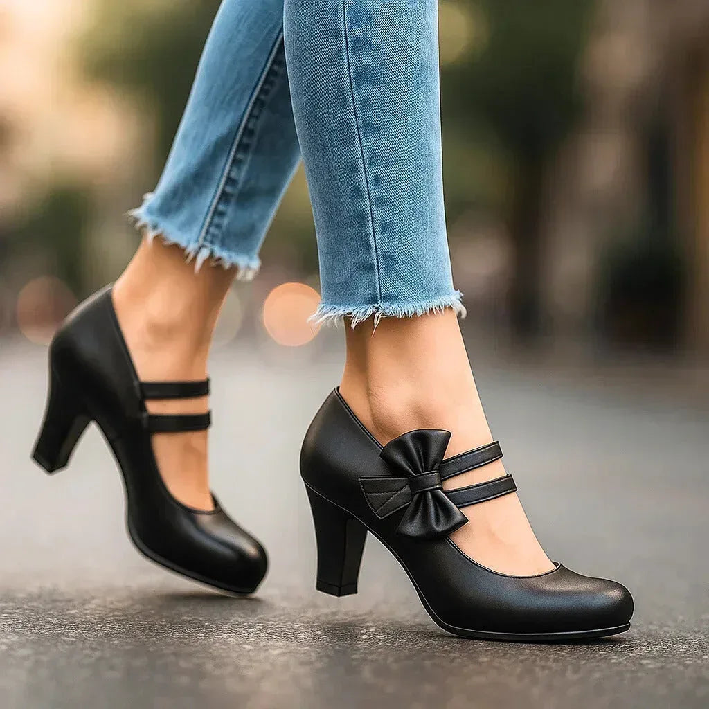 Aoibheann Mary Jane Block Heel Pumps