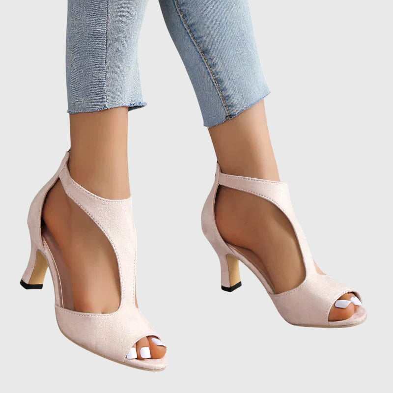 Teresinha Block Heel Sandals with Open Toe
