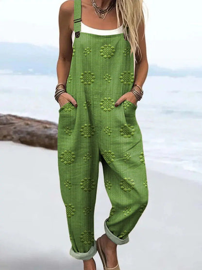 Eustachie Relaxed Fit Patterned Jumpsuit