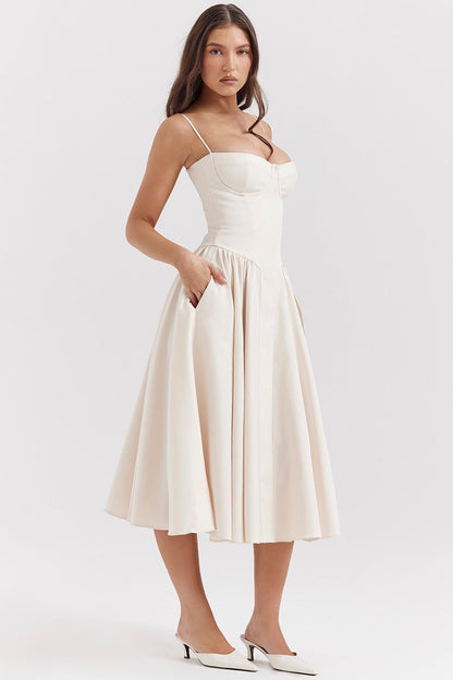 Milica Wedding Guest A-Line Midi Dress