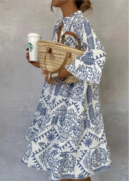 Jaquette Oversized Printed Midi Shirt Dress