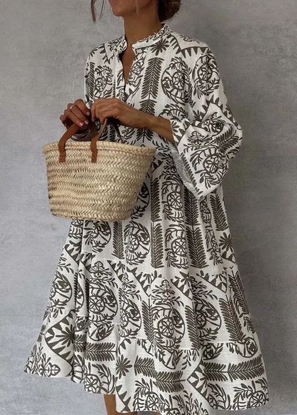 Jaquette Oversized Printed Midi Shirt Dress