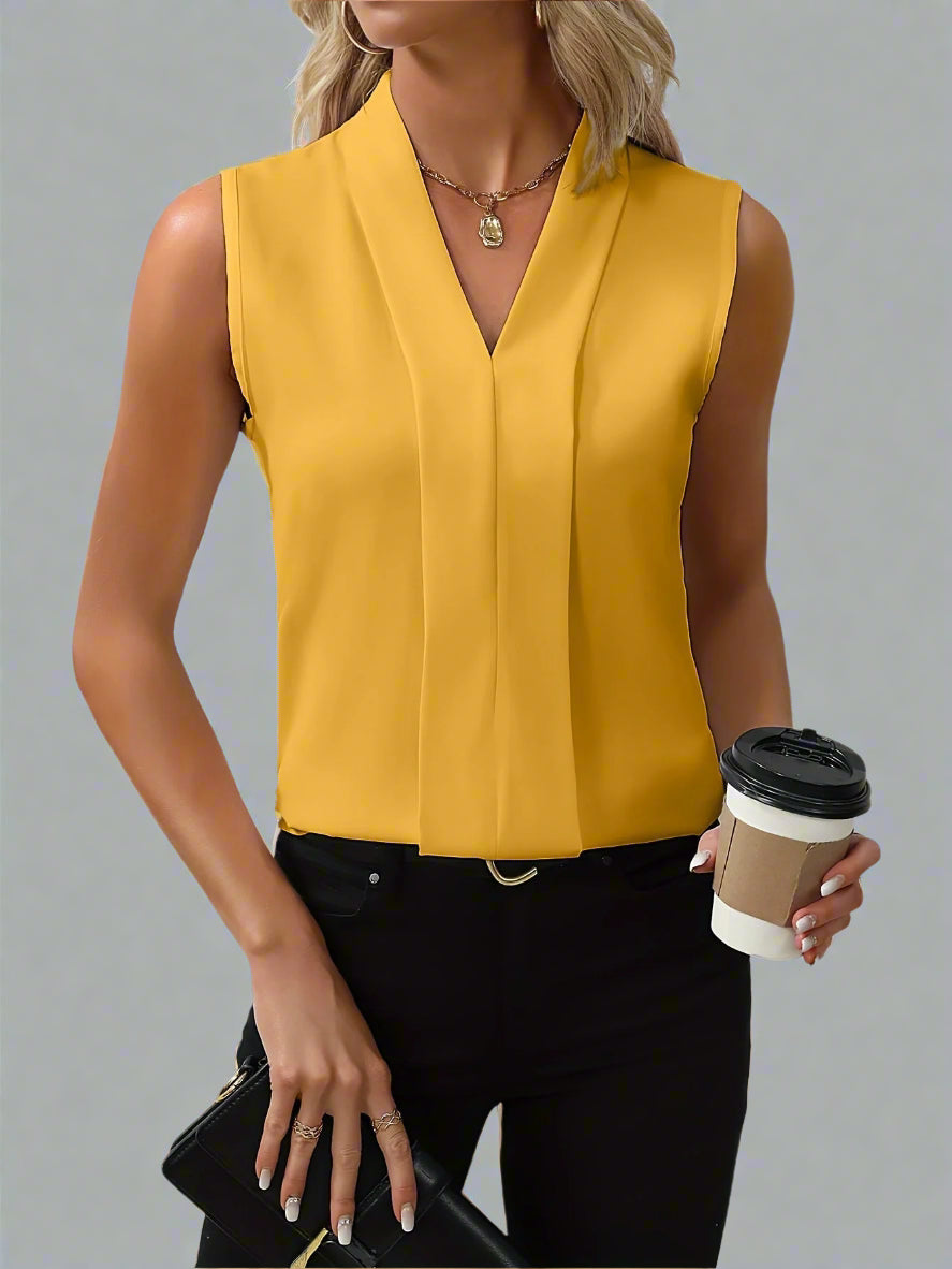 Hawisa V-Neck Sleeveless Blouse