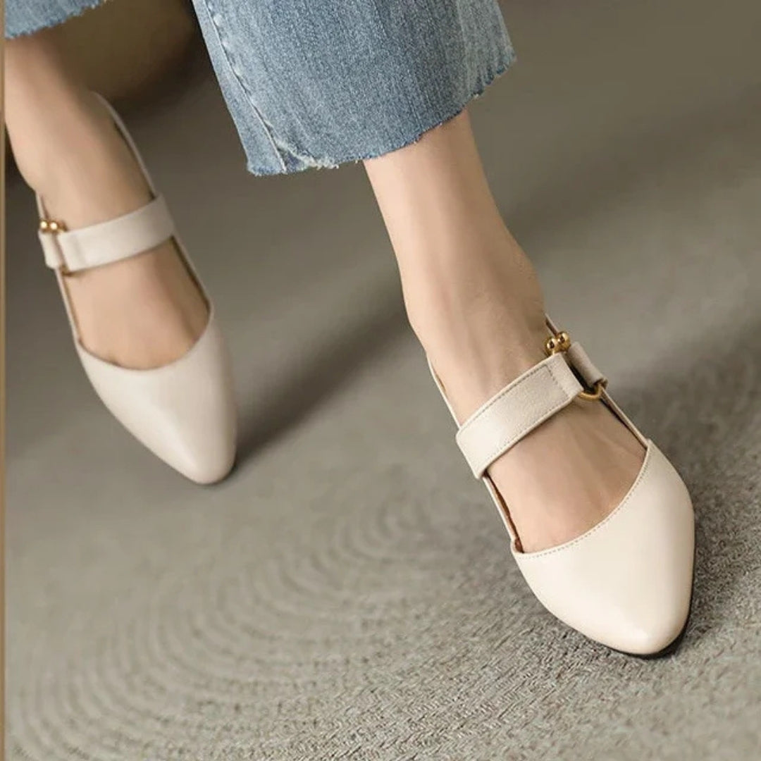 Annikki Block Heel Slingback Pumps
