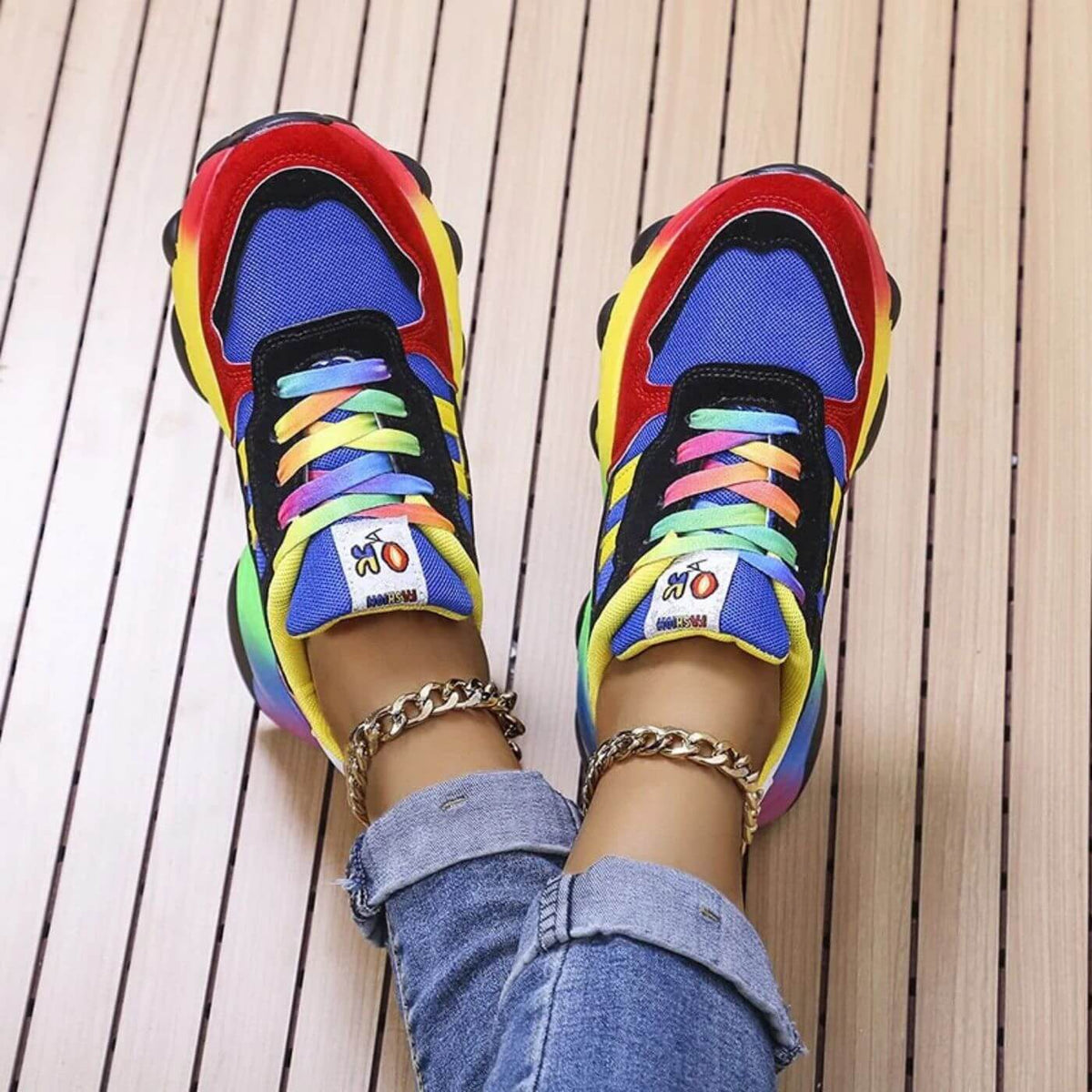 Tellervo Neon Chunky Platform Sneakers