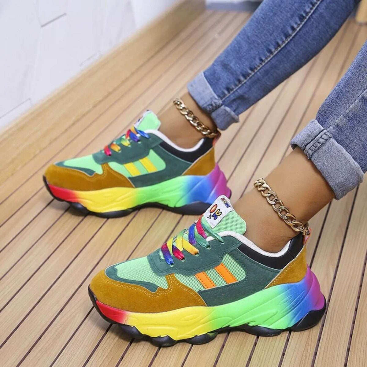 Tellervo Neon Chunky Platform Sneakers