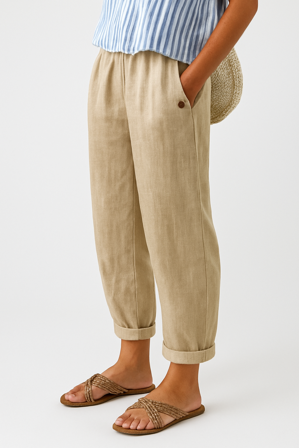 Radmila Straight Leg Trousers with Side Pockets