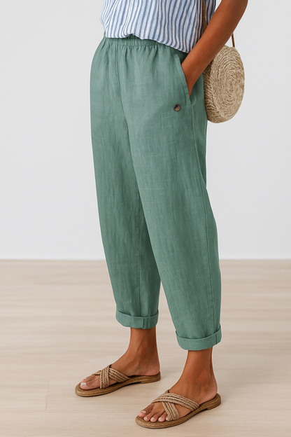 Radmila Straight Leg Trousers with Side Pockets