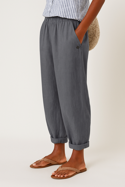 Radmila Straight Leg Trousers with Side Pockets