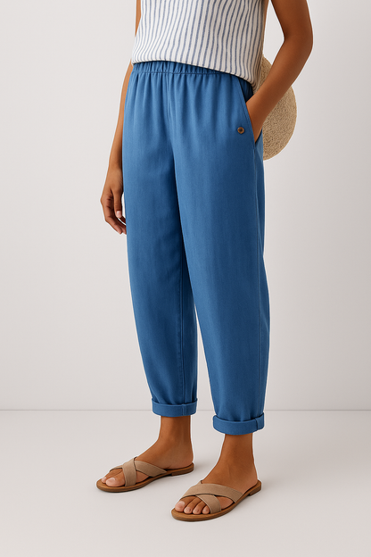 Radmila Straight Leg Trousers with Side Pockets