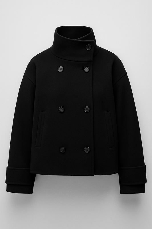 Hereswith Double-Breasted Short Coat