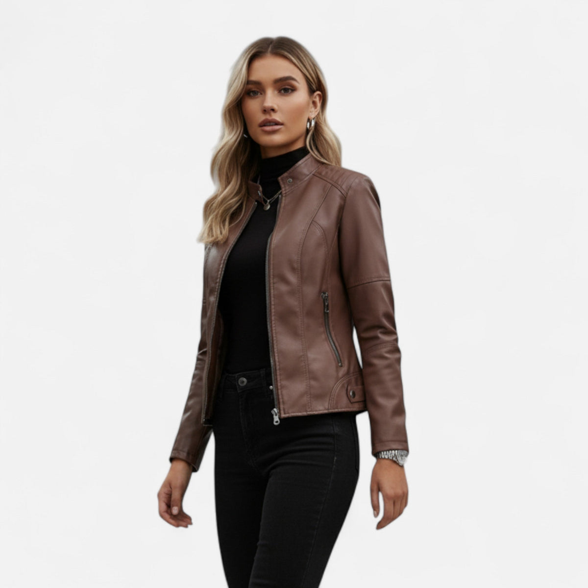 Terezia Cropped Zip-Up Jacket