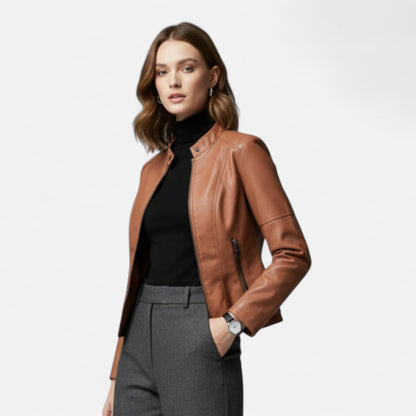 Terezia Cropped Zip-Up Jacket