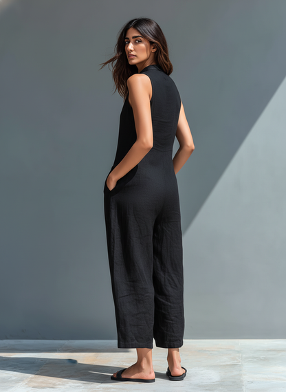 Cyneburh Wide Leg Sleeveless Jumpsuit