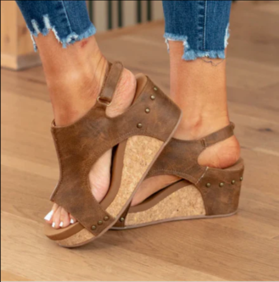 Caecilia Platform Wedge Slingback Sandals