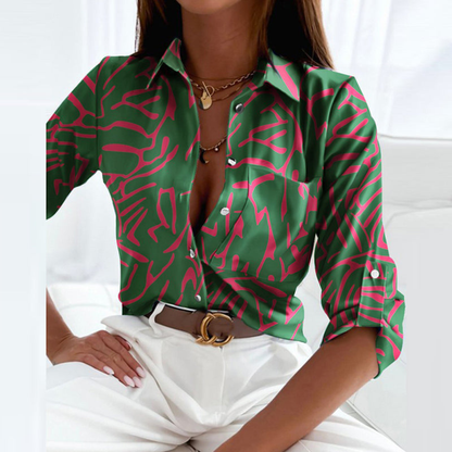 Delilah | Striped Button-Down Blouse for Women