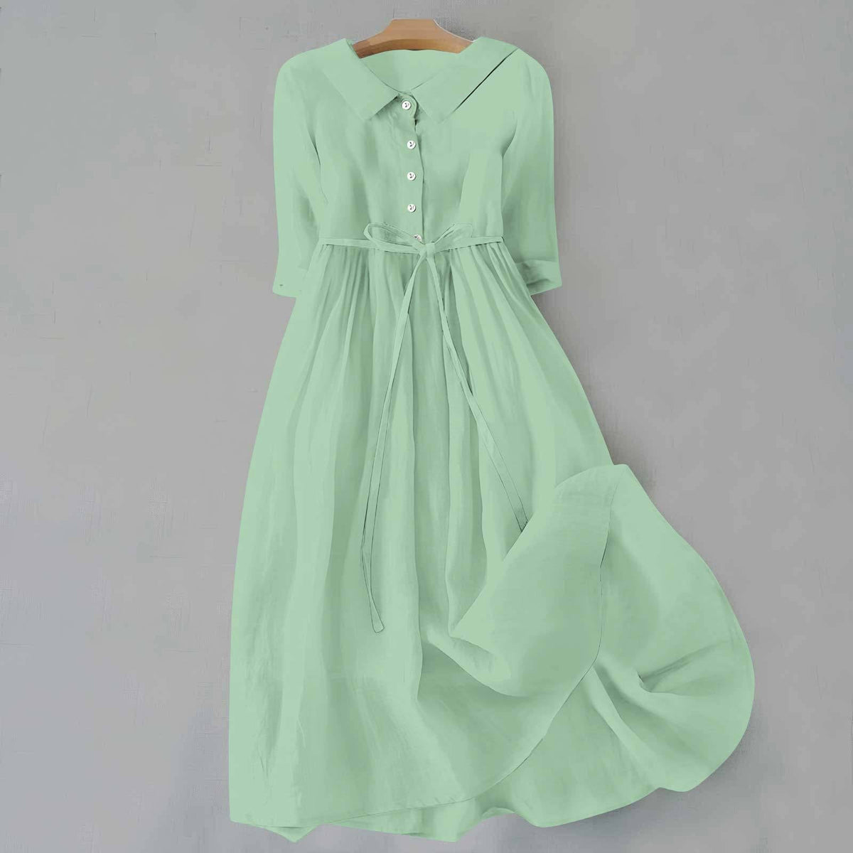 Valgerd Collared Button-Down Midi Dress