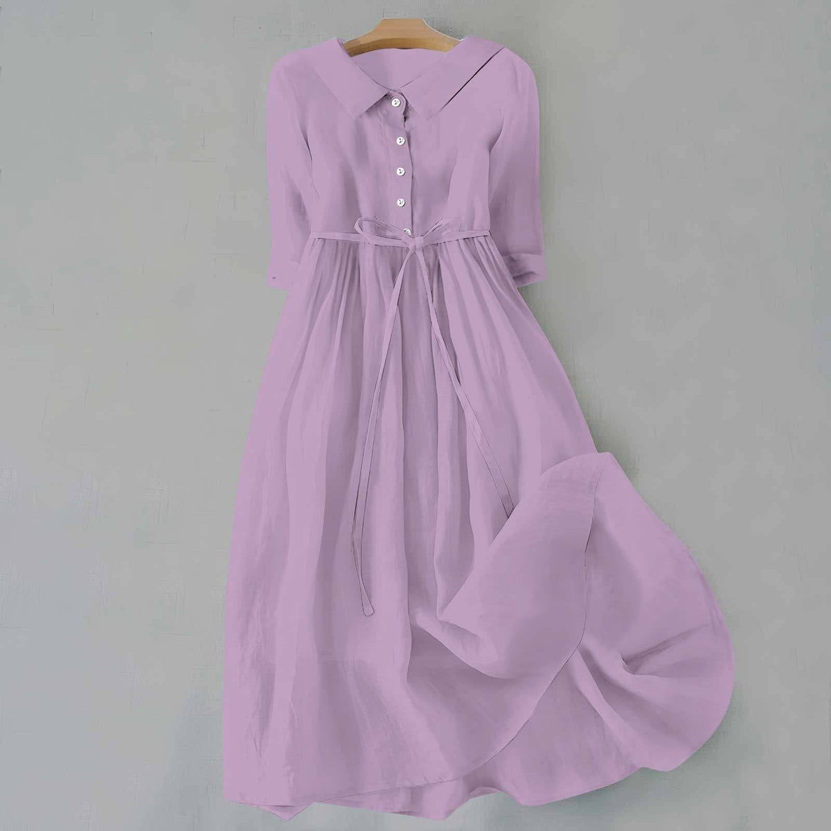 Valgerd Collared Button-Down Midi Dress