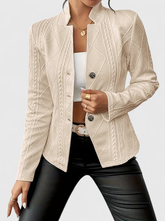 Lisiarde Cable Knit Lapel Blazer