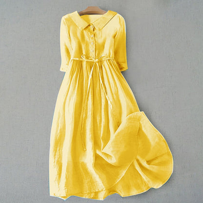 Valgerd Collared Button-Down Midi Dress