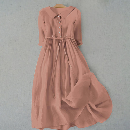 Valgerd Collared Button-Down Midi Dress