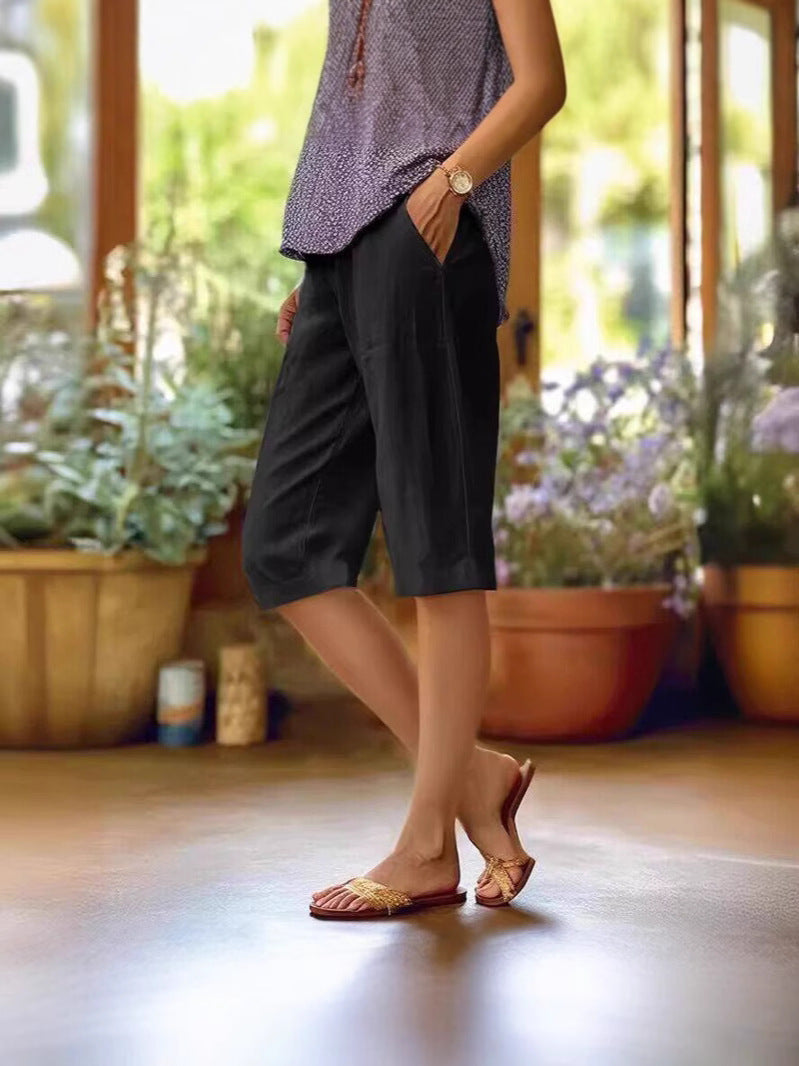 Lempi Straight Leg Knee-Length Shorts
