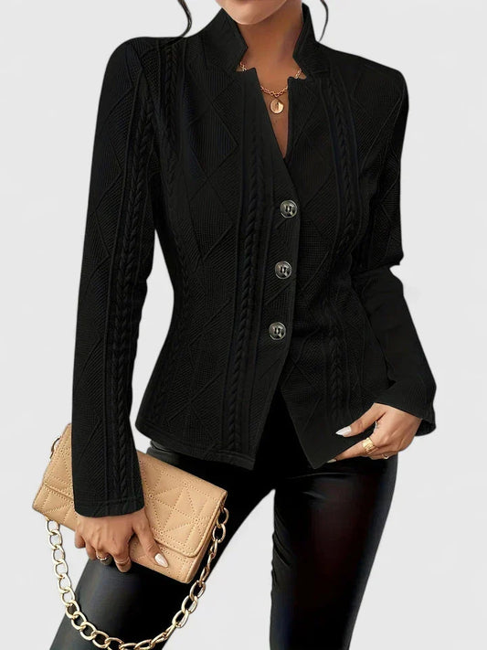 Lisiarde Cable Knit Lapel Blazer