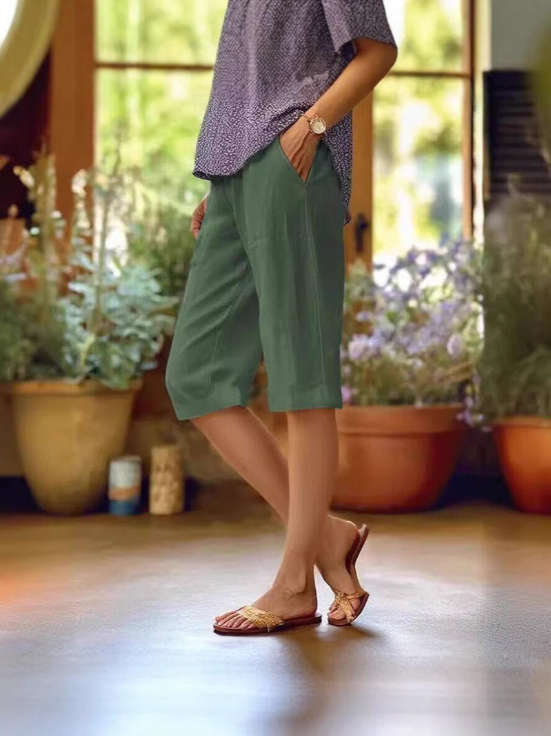 Lempi Straight Leg Knee-Length Shorts
