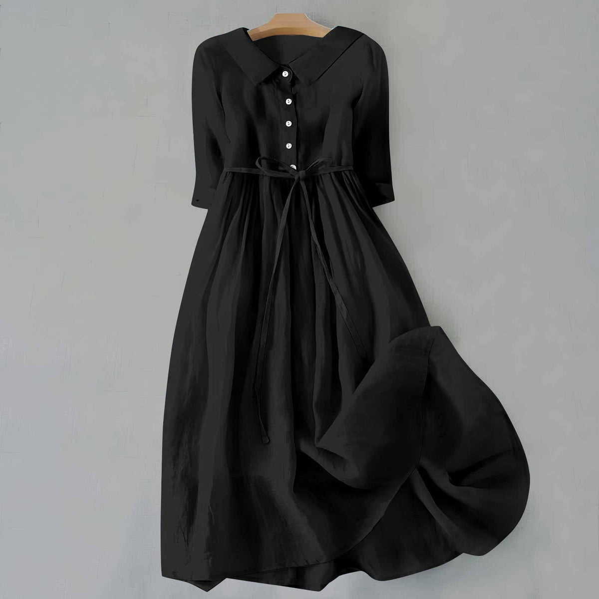 Valgerd Collared Button-Down Midi Dress