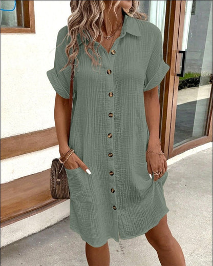 Hallveig Button-Down Shirt Dress