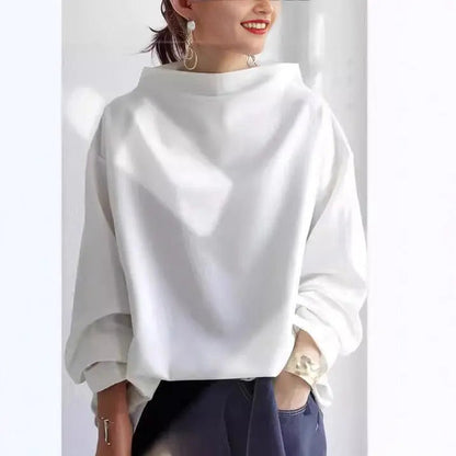 Oriette Oversized Roll Neck Knit Top